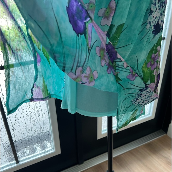 Teal Flowy sleeveless blouse by New Direction in XL - Picture 4 of 9